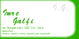 imre galfi business card